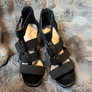 Kelly & Katie Black Strappy Heels